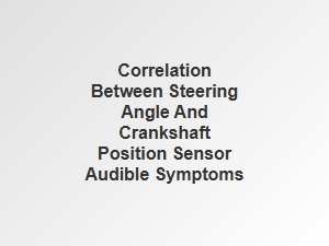 Diagnosing Steering and Crankshaft Sensor Correlation